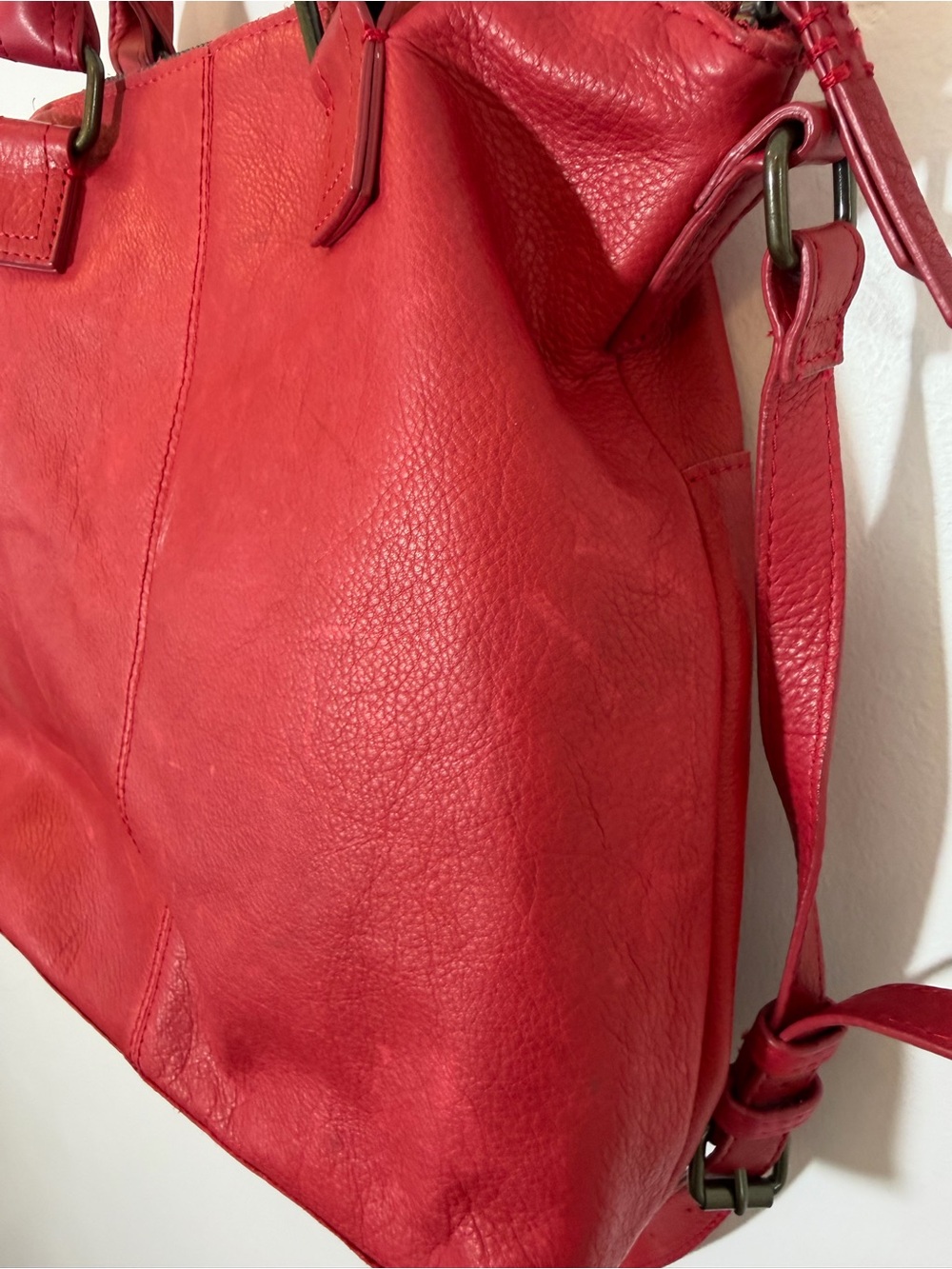 American Leather Co Jamestown Tote in Cherry - Picture 8 of 16